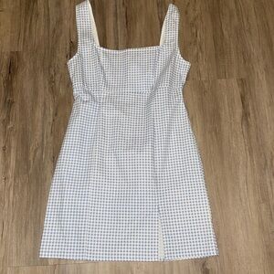 plaid blue and white the dress